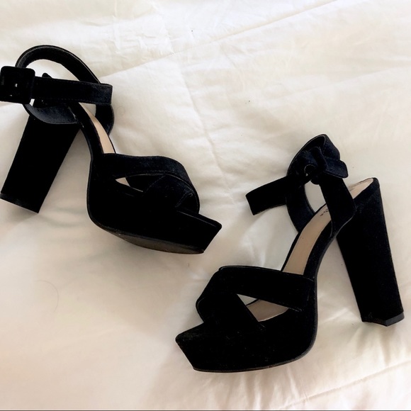 justfab black heels